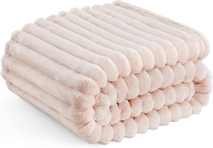 Bedsure GentleSoft Crystal Pink Throw Blanket for Couch - Cozy Soft Blankets for Women, Cute Small Throws for Girls, 50x70 Inches