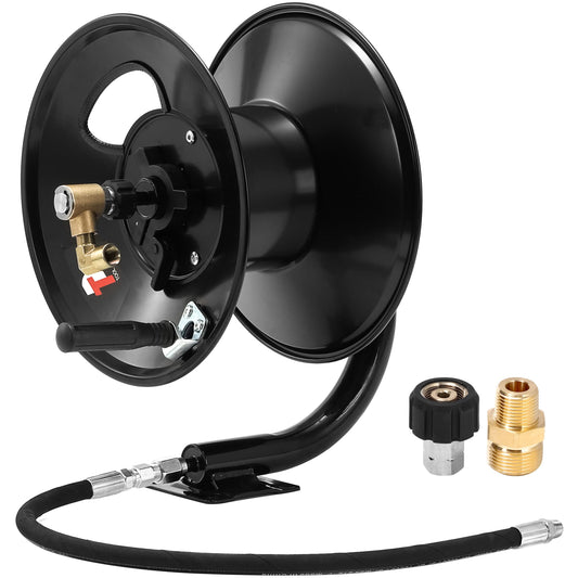 Tool Daily Pressure Washer Hose Reel, 100 FT Heavy Duty Steel Hose Reel for Power Washer