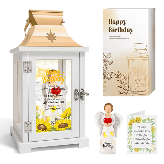 Birthday Gifts for Women, Happy Birthday Gifts for Her Women, Sister, Mom, Friends, Female Coworker Best Friend Birthday Gifts Angel Figurine Lantern