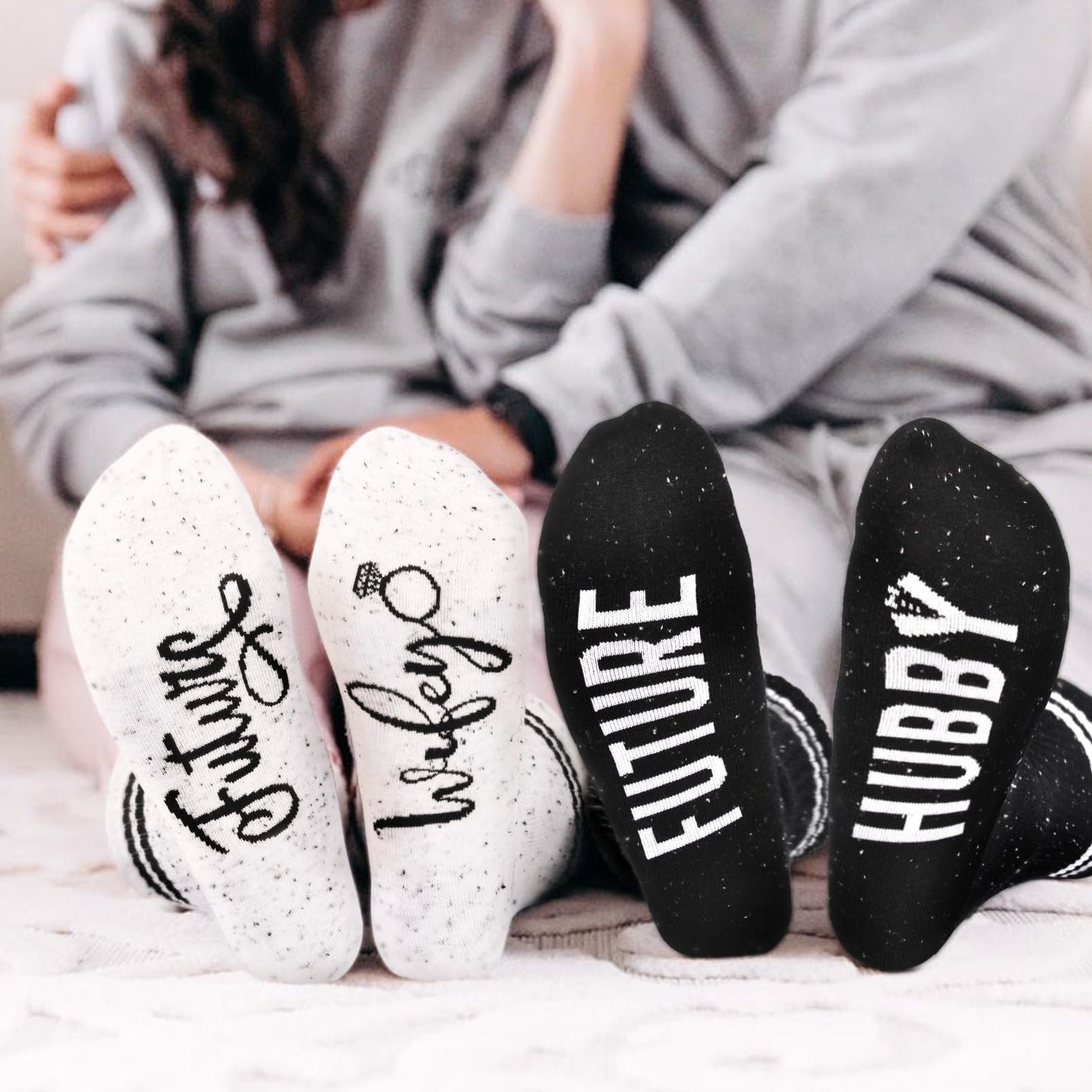 Behufun Engagement Gifts for Couples 2025, Gifts for Newly Engaged Couples, Wedding Socks Bride and Groom Socks