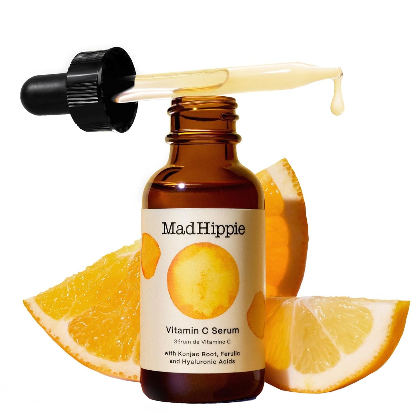 Mad Hippie Vitamin C Serum, Ultra-Hydrating with Hyaluronic Acid, Ferulic & Vitamin E, Anti-Aging, Glow Up Essentials, Cruelty-Free Skin Care, 1.02 Oz