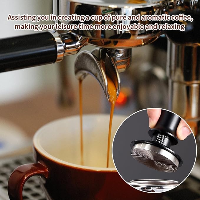 10PCS Espresso Accessories Kit - Espresso Knock Box and Tamping Station,Coffee Tamper,Distributor,WDT,Dosing Funnel,Puck Screen,Brush,Coffee Spoon,Latte Pen,16 Stencils Fits Delonghi 51mm Portafilter