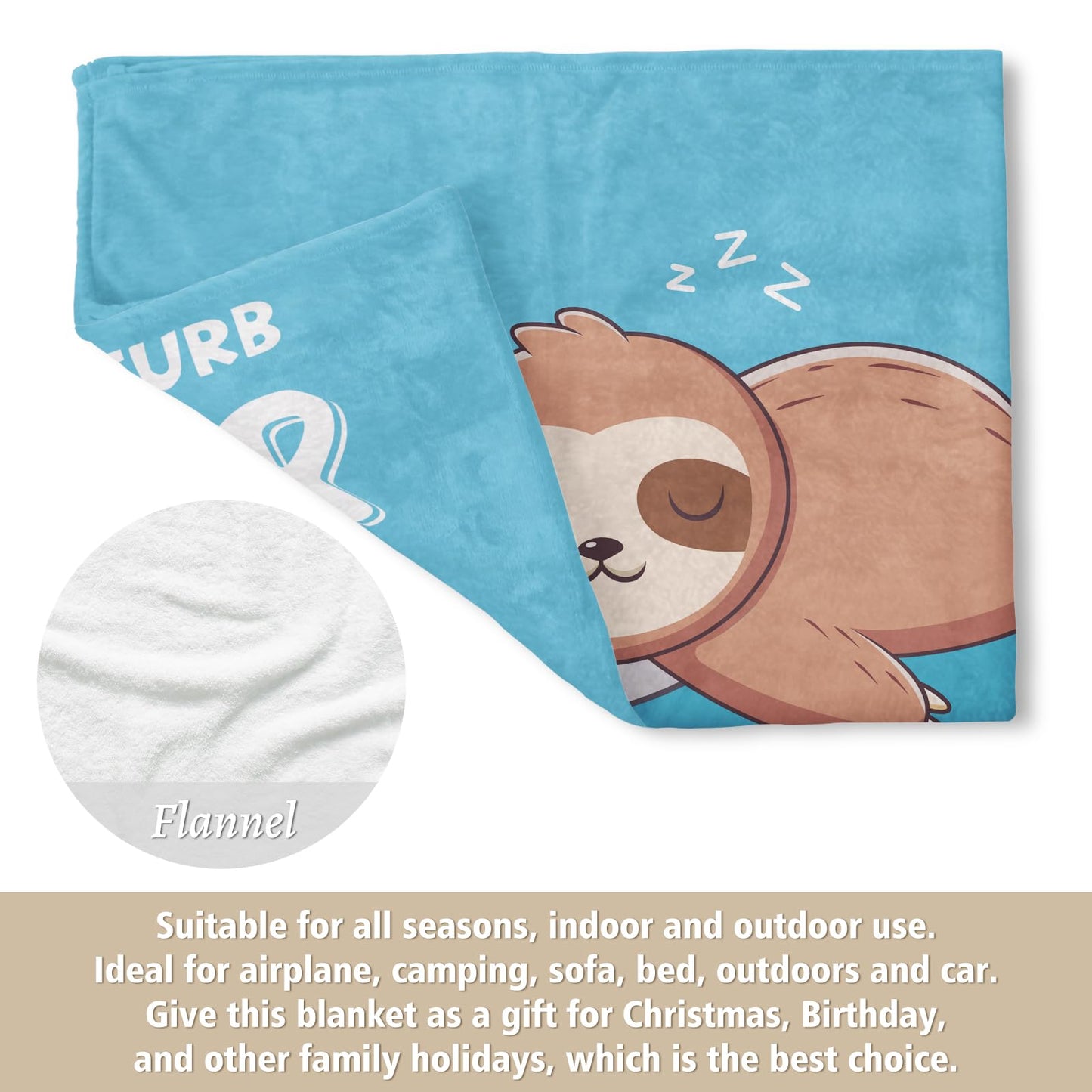 Funny Gifts for Sister, Sisters Birthday Gifts, Sis is Charging Sloth Blanket 50"x60", Present for Big Sisters from Sis Brother, Best Sis Ever Gift for Women, Super Soft Throws Blanket for Sister