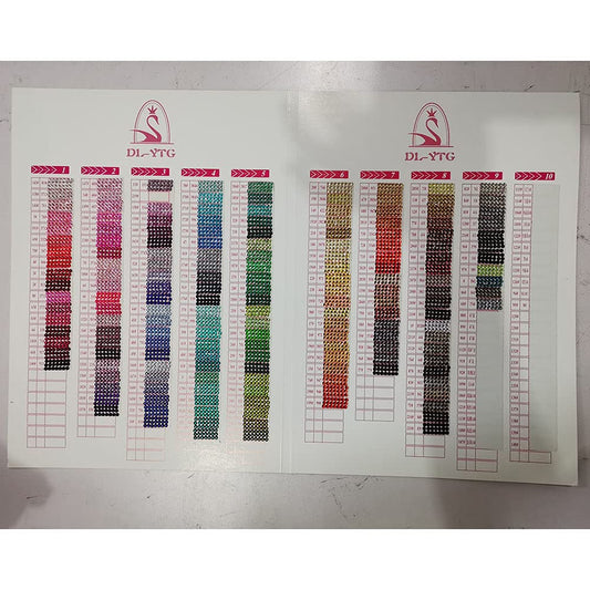 175 Colors Crystal Drills Color Card for Diamond Painting for DIY Art Craft