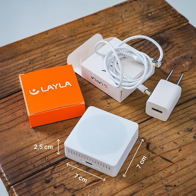 Smart Sensor for Air Quality Monitor, AC Control CO, WiFi Quality, Energy Savings Monitoring | Ideal for Airbnb, Homes & Offices | Tracks Temp, Humidity, Smoke, Noise & More | Version 2.O