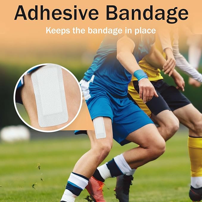 Bordered Gauze Island Dressing 4x14-25 Adhesive Island Dressings for Wound Protection - Good for Hospitals, Medical Facilities, First Aid Kits, and More