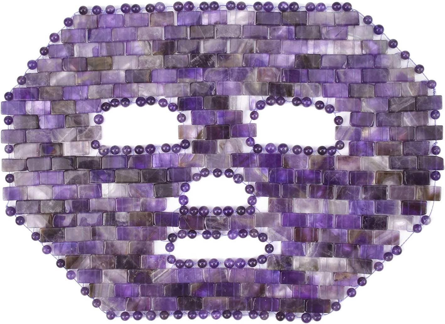 Jade Facial Maskï½100% All Natural Jade Sleep Maskï½Diminish Puffinessï½Soothe Eye Fatigue (Purple)