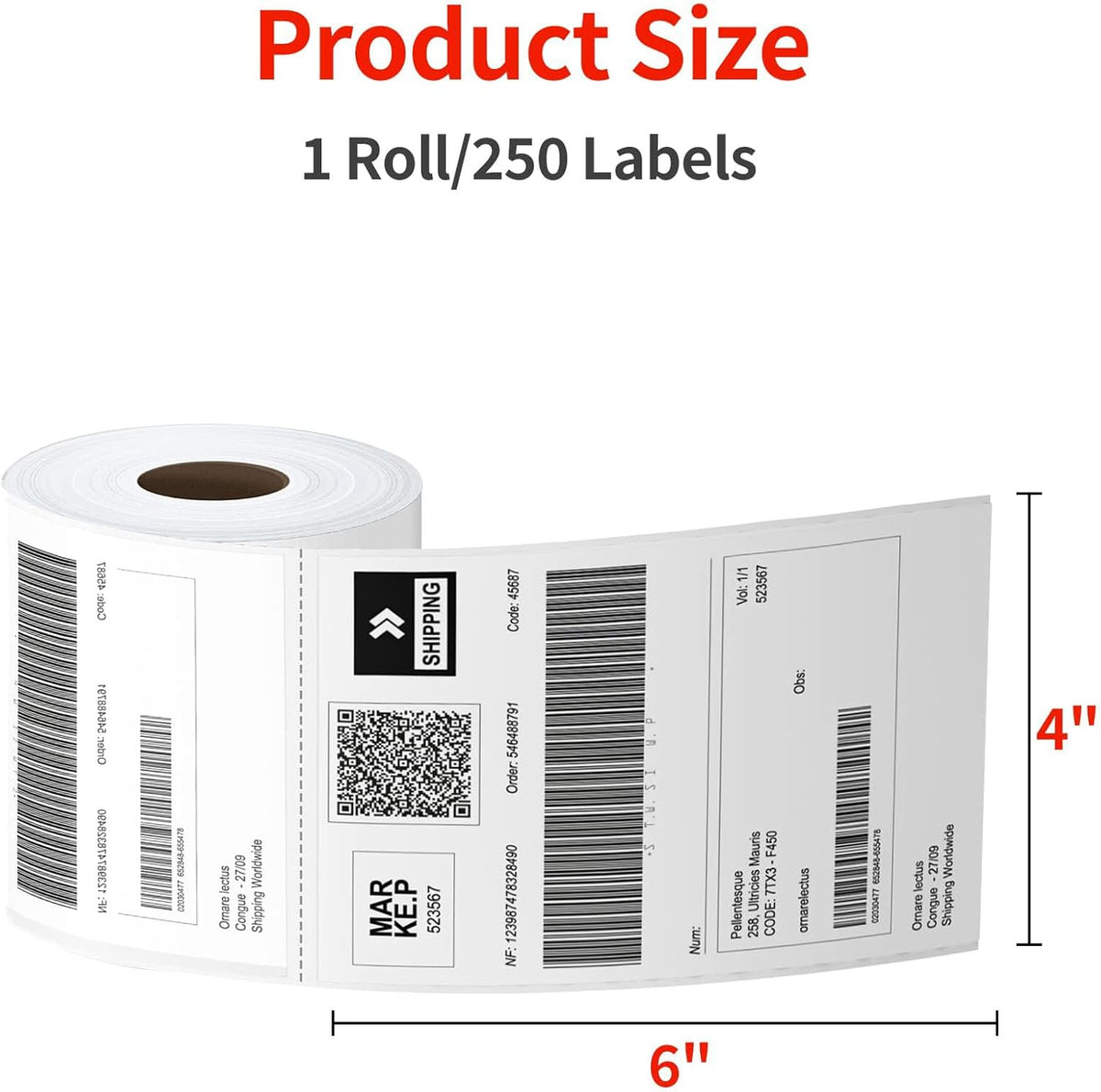 4x6 Thermal Labels - 3000 Labels, Industrial, Direct Thermal, Perforated, Postage, Shipping, Compatible with Zebra, MUNBYN, Polono, USPS, UPS, FedEx, DHL, Amazon, eBay & PAYPAL