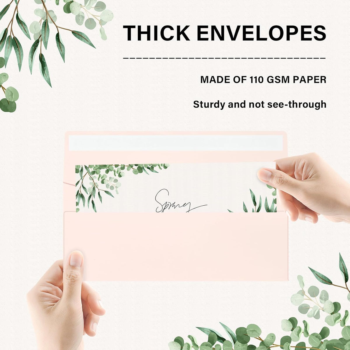100 Pack #10 Colored Envelopes Letter Size, Colorful Business Envelopes Self Seal for Business, Invoices, Letter Mailing, Office Checks, 4 1/8 x 9 1/2 Inches