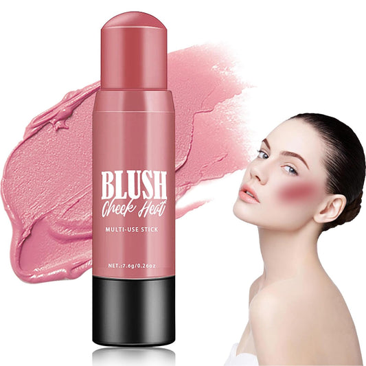 Cream Blush Stick Makeup,Blush Stick for All Skin Tones,Easy to Color,Soft Long Lasting Lightweight Blush Face Makeup Stick,Waterproof Multi Stick for Cheeks & Lip & Eyesï¼#102ï¼