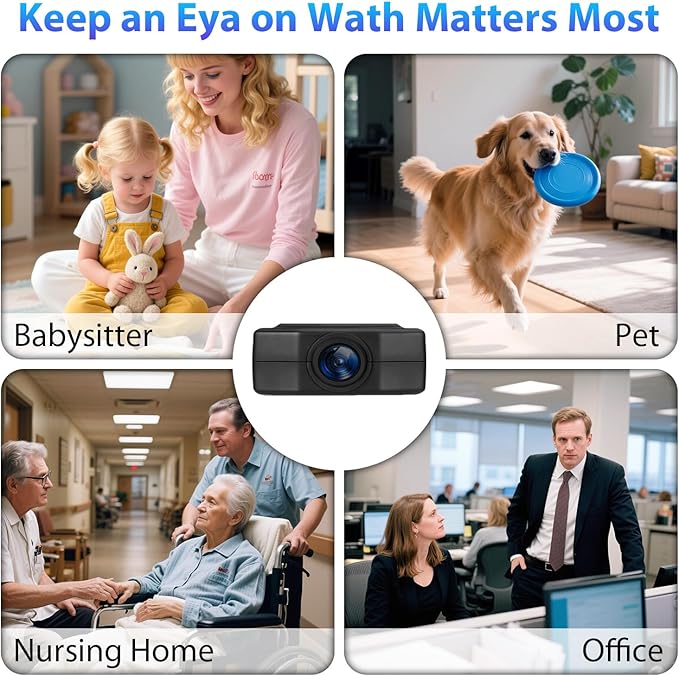 64GB Mini Security Camera,1080P Nanny Video Cam Dome Camera with Motion Detection, 3H Battery for Pet/Nanny Surveillance(Not WiFi)