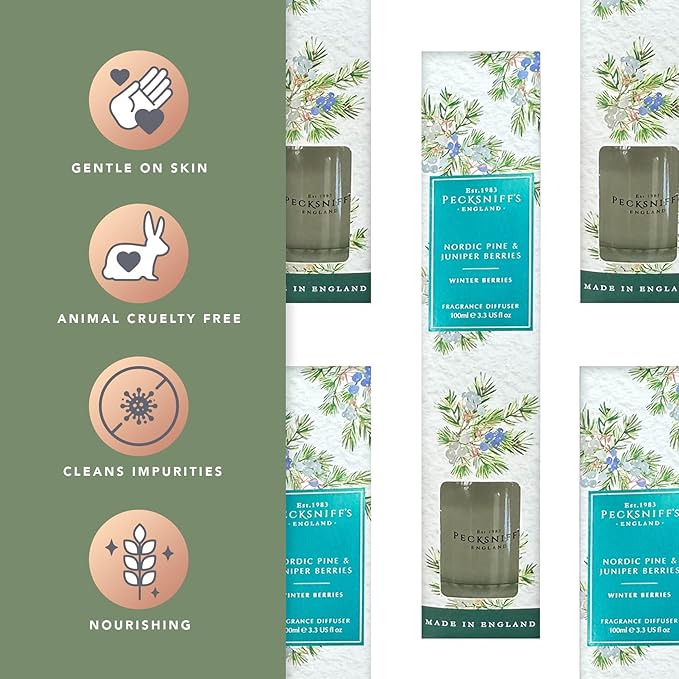 Pecksniff's Nordic Pine and Juniper Berries Diffuser | 100 ml/3.38 Fl Oz