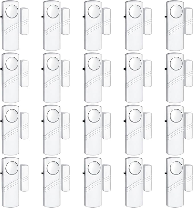 Door Window Alarm, 90DB Door Alarms for Kids Safety, Wireless Sensor Door Window Burglar Alarm-Window Pool Alarms for Home (20 Pack)