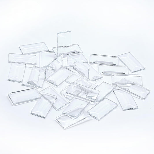 1x 2 Inches Beveled Glass Squares (30 Pieces) for Stained Glass Art,Design (1x 2 Inches)