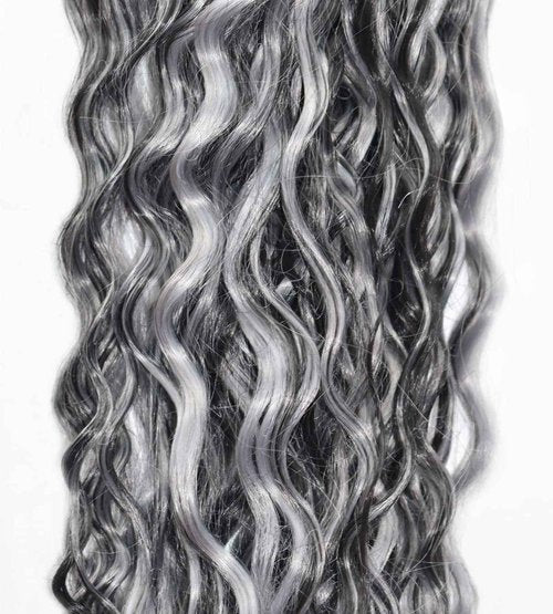 Habiliana Bundles Human Hair 16 18 20 Inch Deep Wave P1B/GREY Human Hair Bundles 11A Unprocessed Brazilian Virgin Quick Weave Hair Extensions for Black Women