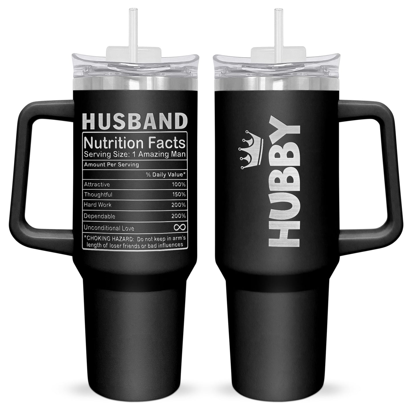AXIARA Gifts for Husband from Wife - Insulated 40 oz Tumbler with Straw and Handle - Father's Day Husband Birthday Gift Ideas, Anniversary Wedding Gift, Travel Coffee Tumbler