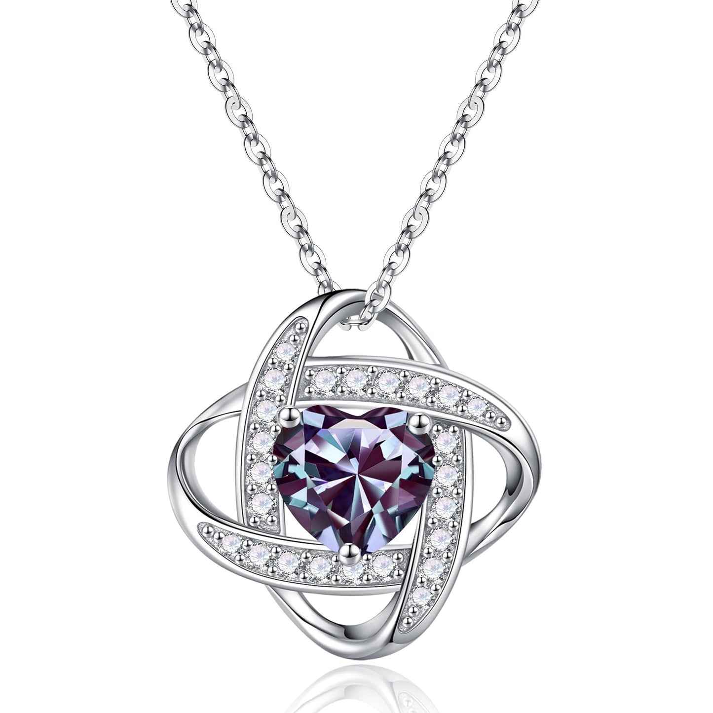 Iefil Birthday Gifts for Women - Birthstone Necklace for Women, Anniversary Women Necklace, Alexandrite Necklace, June Birthstone, Jewelry Gifts for Wife Girlfriend