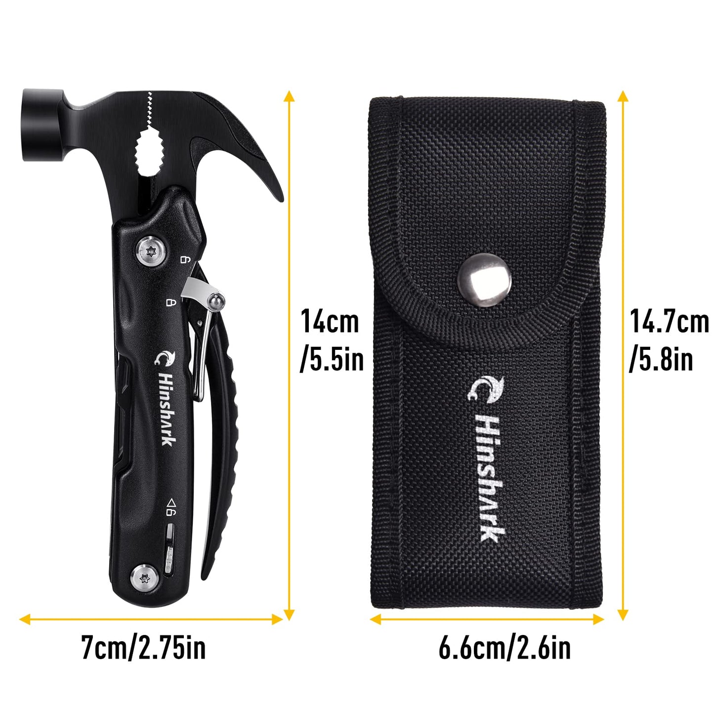 Stocking Stuffers Gifts for Men 12 in 1 Hammer Multitool, Mens Gifts for Christmas, Anniversary Birthday Gifts for Men Dad Husband Him Grandpa, White Elephant Gifts for Adults, Cool Gadgets Tools