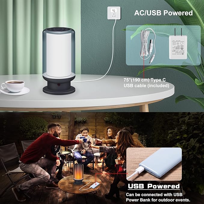 LED Color Changing Table Lamps, Dimmable Bedside Lamp with Remote, Plug in Desk Light Bedroom Lamp for Living Room-Black