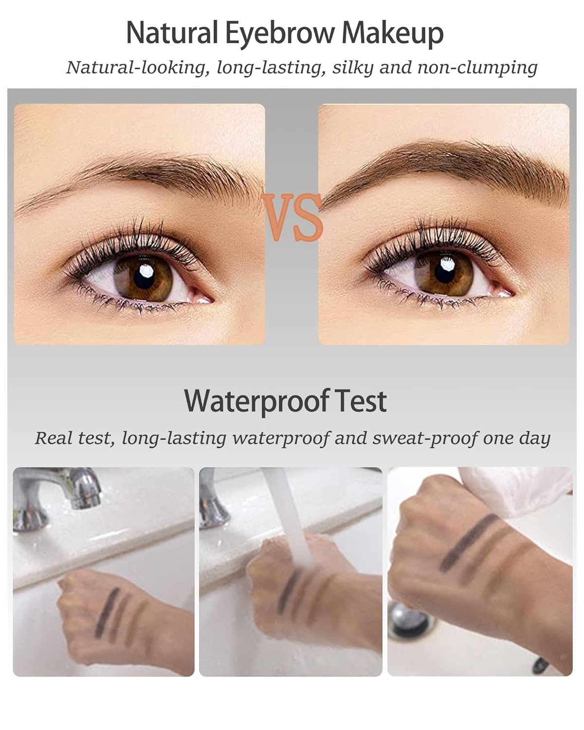 Eyebrow Powder Makeup Kit-3 Colors Eye Brow Powder Palette Long-Lasting Waterproof, Black Brown Series Brow Powder, Fill & Sculpt Full Eyebrows for Women, With Mirror, Brow Brush & Razor-Set 01
