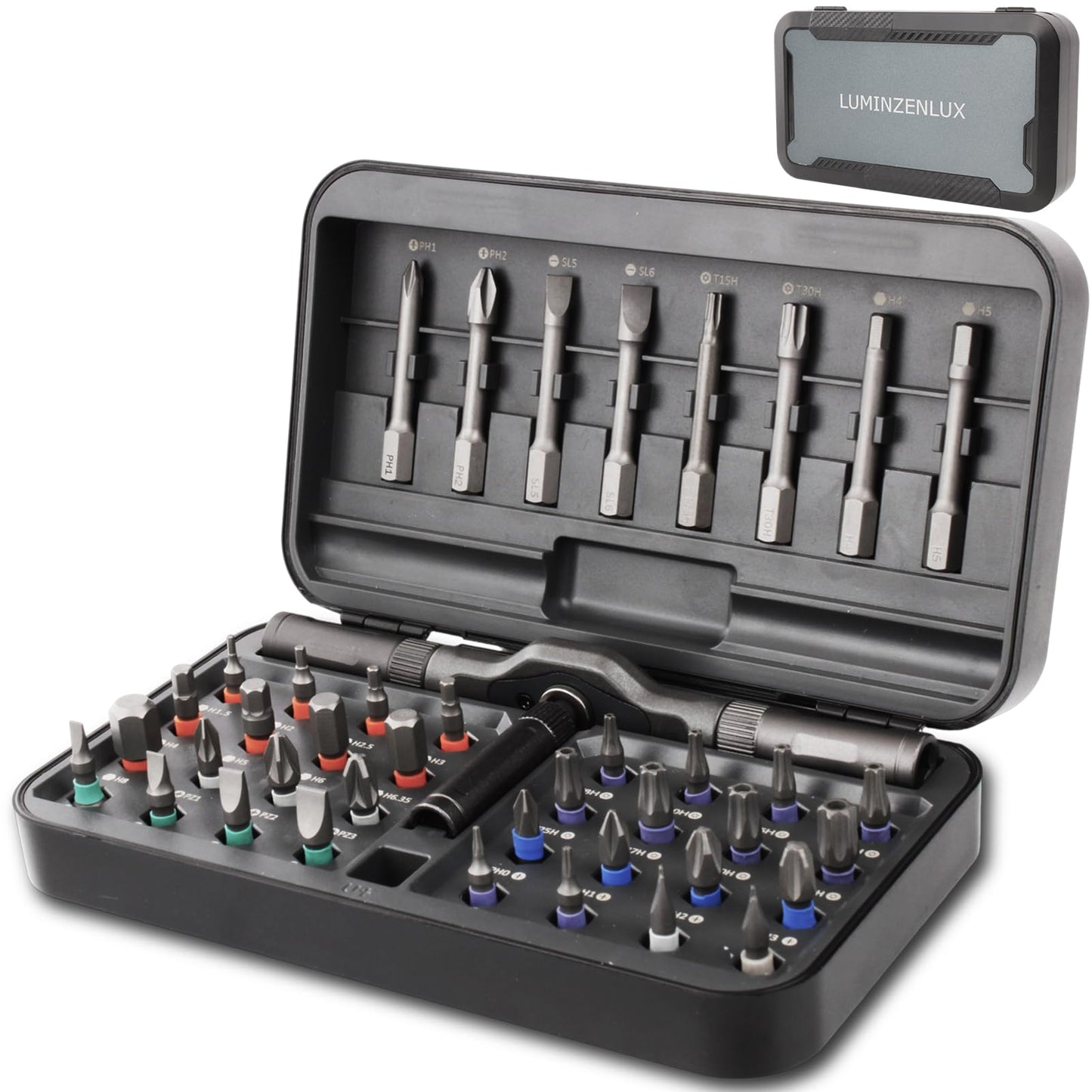 42-in-1 Professional Magnetic Ratchet Screwdriver Set with S2 Steel Bits & Case | All-in-One Multi-Function Precision Tool Kit for Electronics Repair, Automotive, Computer, Furniture & Advanced DIY