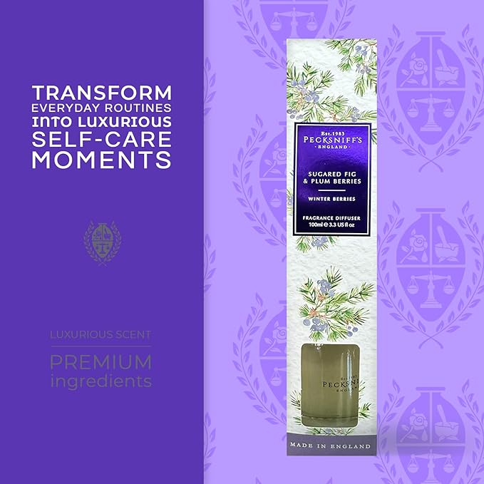 Pecksniff's Sugared Fig and Plum Berries Diffuser | 100 ml/3.38 Fl Oz