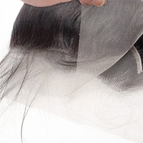 Brazilian Body Wave Frontal with Bundles 100% Unprocessed Human Hair Bundles with Frontal Brazilian Virgin Human Hair Weave and Ear To Ear Lace Frontal with Pre-Plucked Baby Hair (14” 16” 18”+12”)