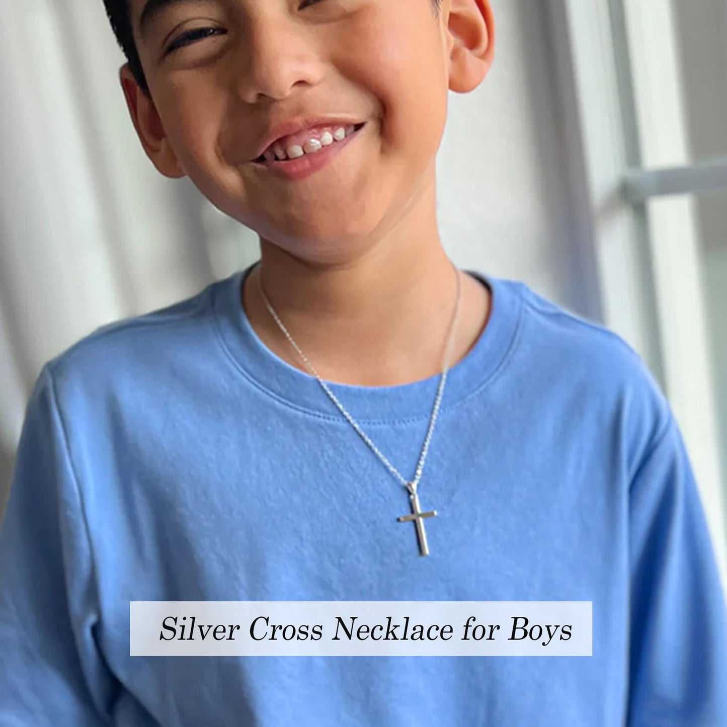 EPIRORA 21st Birthday Gifts for Men Boys, Stainless Steel Chain Silver Cross Necklace Jewelry, 21 Year Old Boy Birthday Gifts for Son Grandson Nephew Brother