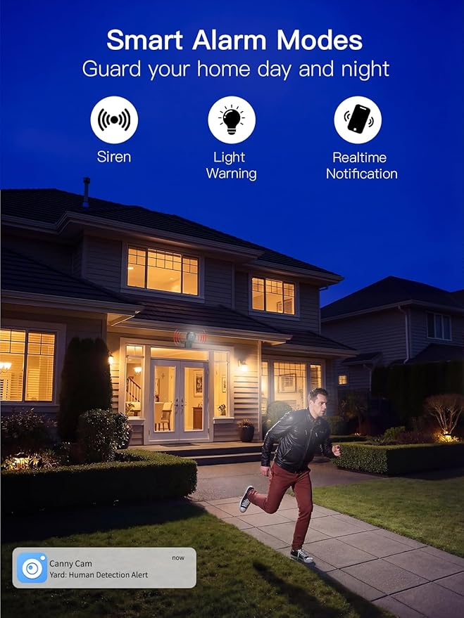VIMTAG 2.5K Security Camera Indoor/Outdoor, Cameras for Home Security with Color Night Vision, AI Human Detection, Spotlight/Siren, Pet/Baby Monitor, IP66, 2-Way Audio,Works with Alexa, Wired, 4 Pcs
