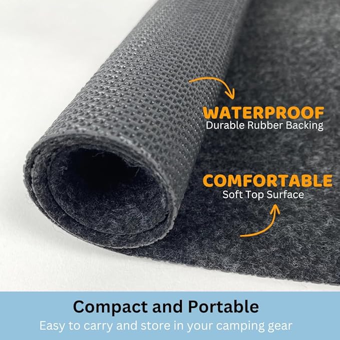 Tent Carpet Mat Camping Floor Rug Waterproof Durable Thick Portable and Foldable Lightweight Pad Insulated Picnic Non-Slip Carpet Outdoor Accessory (58" x 72")