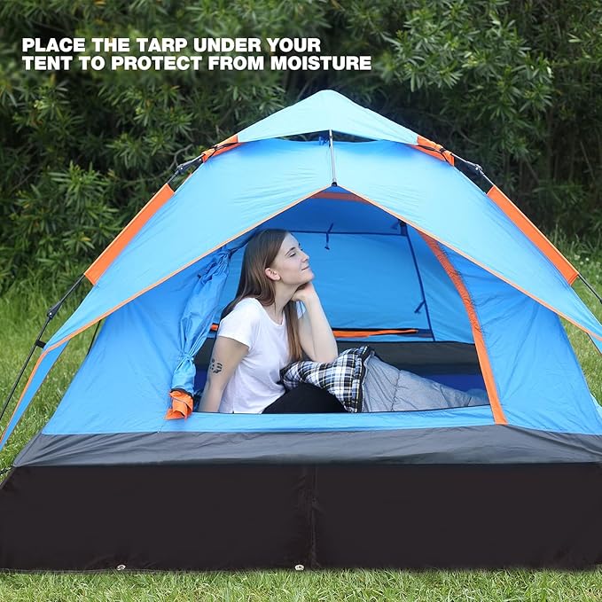 REDCAMP Ultralight Tent Footprint, PU 2000 Waterproof Camping Tent Tarp with Drawstring Carrying Bag, Waterproof Camping Tarp for Outdoor Hiking Camping