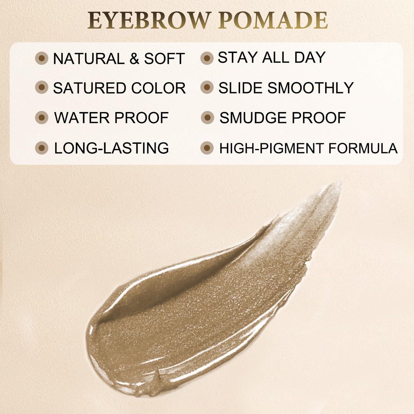 Eyebrow Kit, Waterproof Microblading Pencil, Eyeliner, Pomade, Dual-ended Brush - Dark Blonde