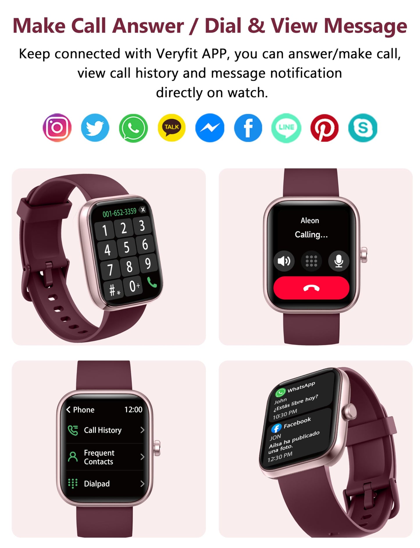 Smart Watch, 44mm Smartwatch Answer Make Calls, Alexa 1.83'' Fitness Watch, IP68 Waterproof Fitness Tracker Women Men, Heart Rate/Sleep Monitor, 100+ Sports Pedometer Watch for Android & iOS Phone