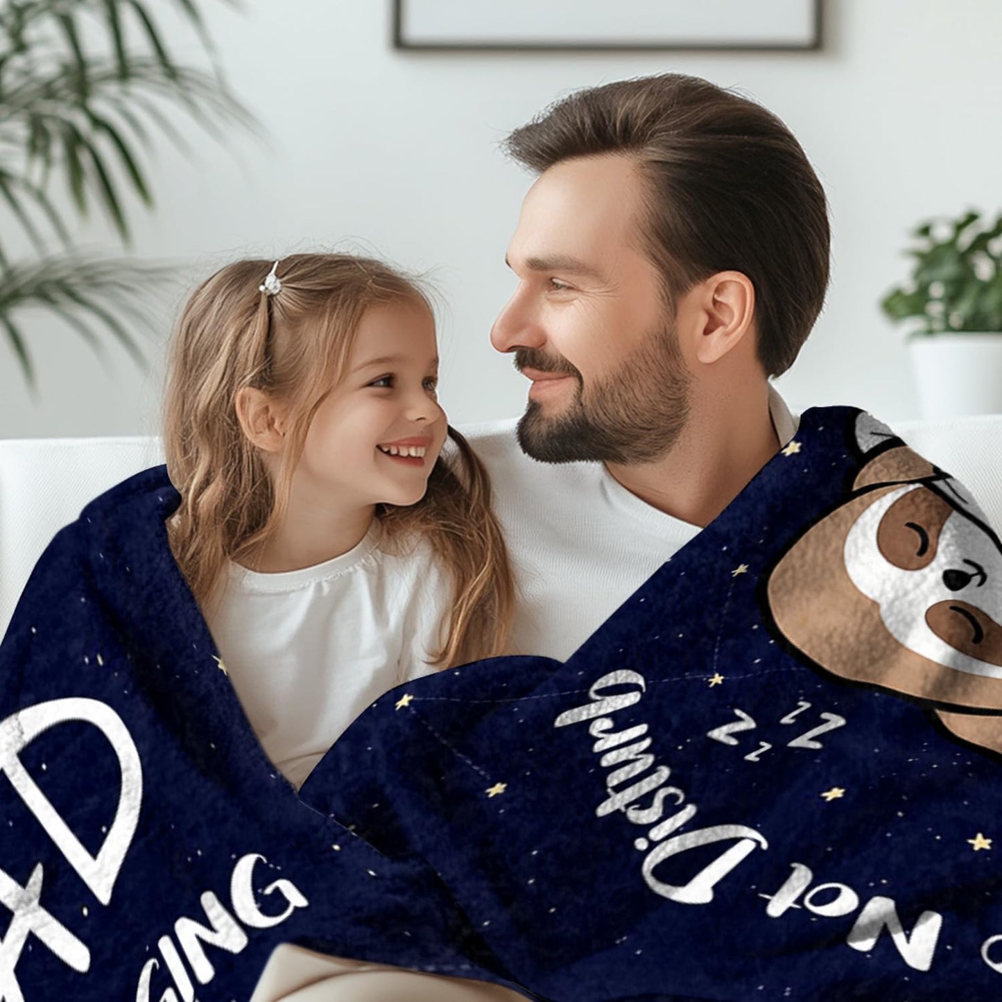 Nahjiiem Blanket Gifts for Dad from Daughter Son, Happy Birthday Dad Gifts, Best Daddy Ever Blanket, Father Gifts for Fathers Day Christmas Throw Blanket 50''x60''