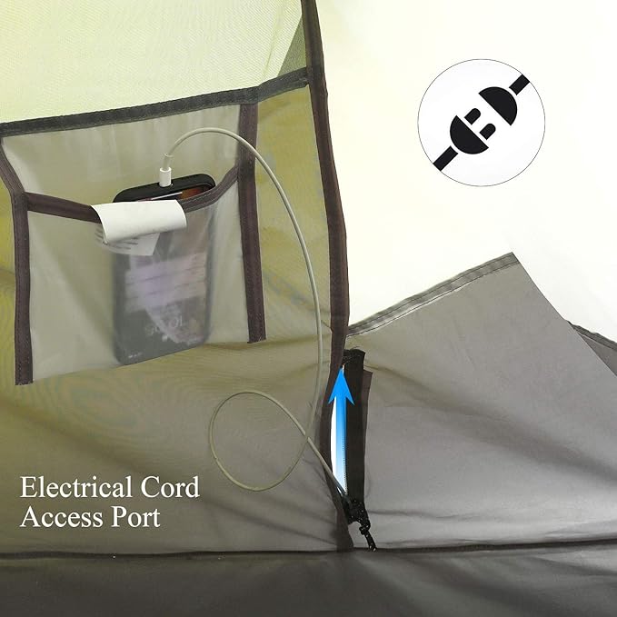 6 Person Easy Pop Up Tent,12.5’ x 8.5‘ x53.5,Automatic Setup,Waterproof, Double Layer,Instant Family Tents for Camping,Hiking & Traveling