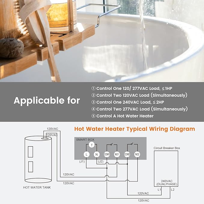 Suraielec Pool Timer, 7-Day 24-Hour Digital Pool Pump Timer, 40 AMP Heavy Duty, 120/240/277 VAC, Outdoor Metal Casing, Electric Switch Box for Swimming Pump, Hot Water Heater, Spa, Lights