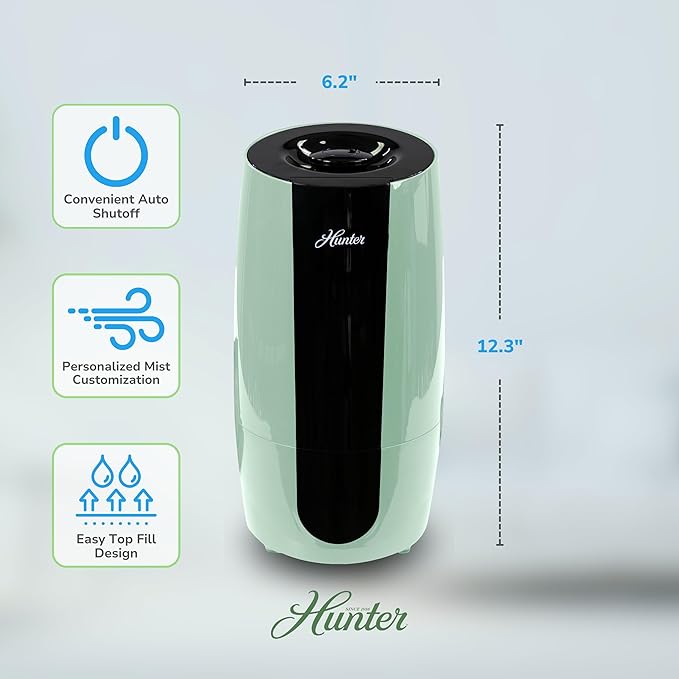 Hunter Fan Company Aspire Cool Mist 0.7 Gal Ultrasonic Humidifier-Sage