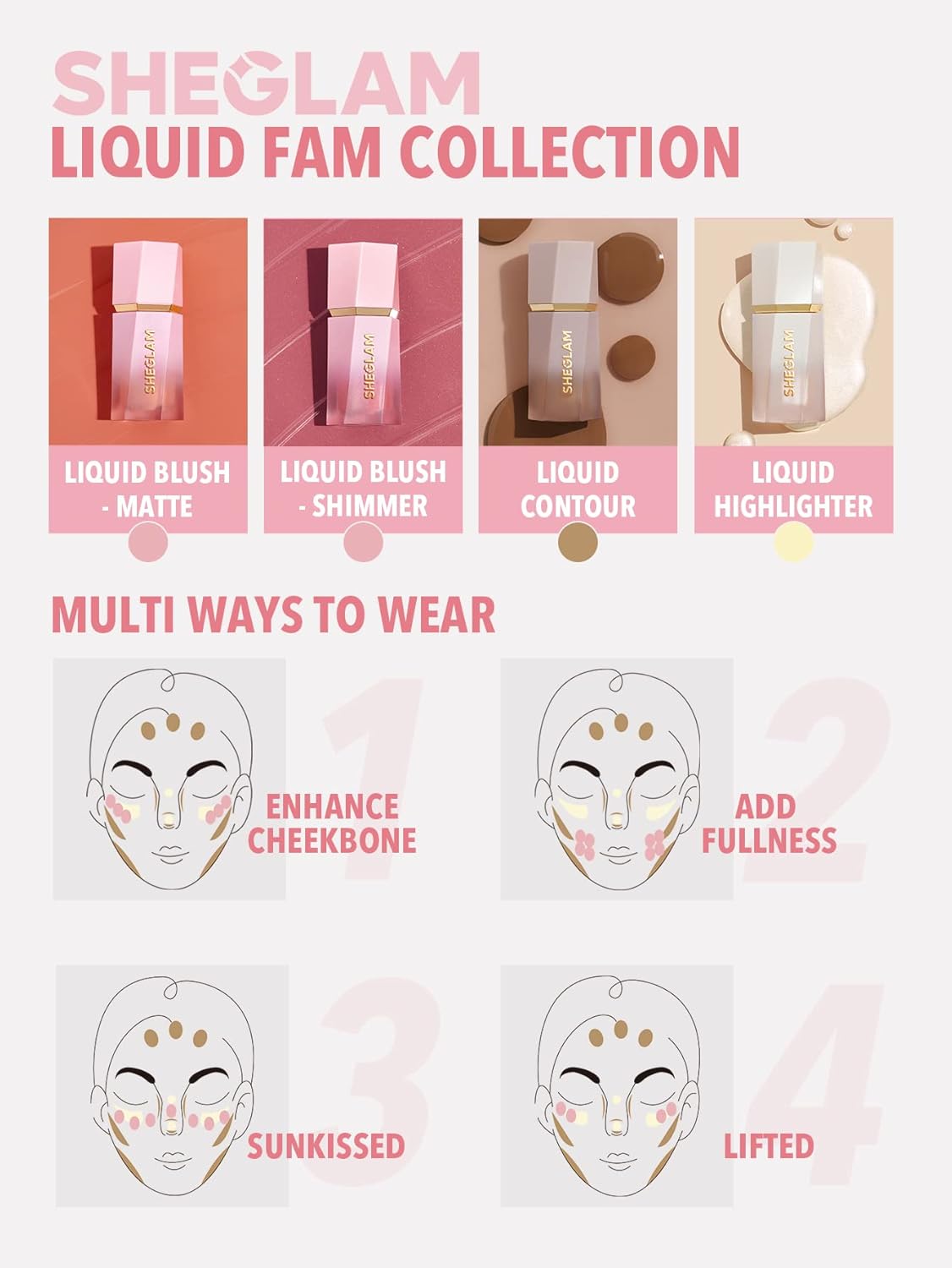 SHEGLAM Color Bloom Liquid Blush Makeup for Cheeks Matte Finish - Hush Hush