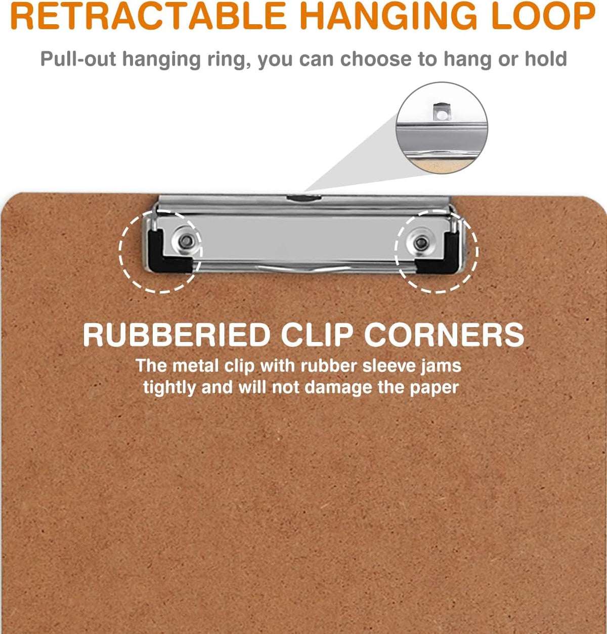 Clipboards, HERKKA 42 Pack Hardboard Office Clipboards Low Profile Clip Standard A4 Letter Size, ECO Friendly