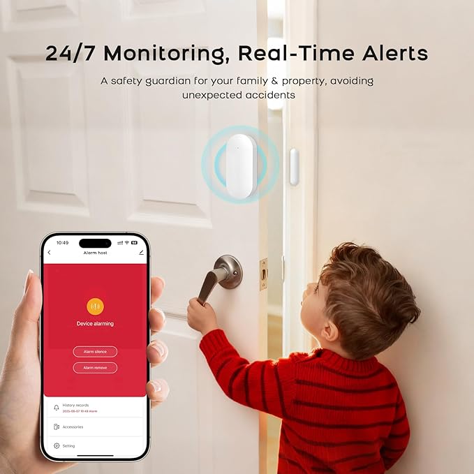 PGST Home Security Systems 12-Piece Kit (Newest Model),WiFi+GSM/4G with Mobile App Control and Alerts Wireless Smart Home or Business Security System,No Monthly Fees,Works with Alexa, Smart Life/Tuya