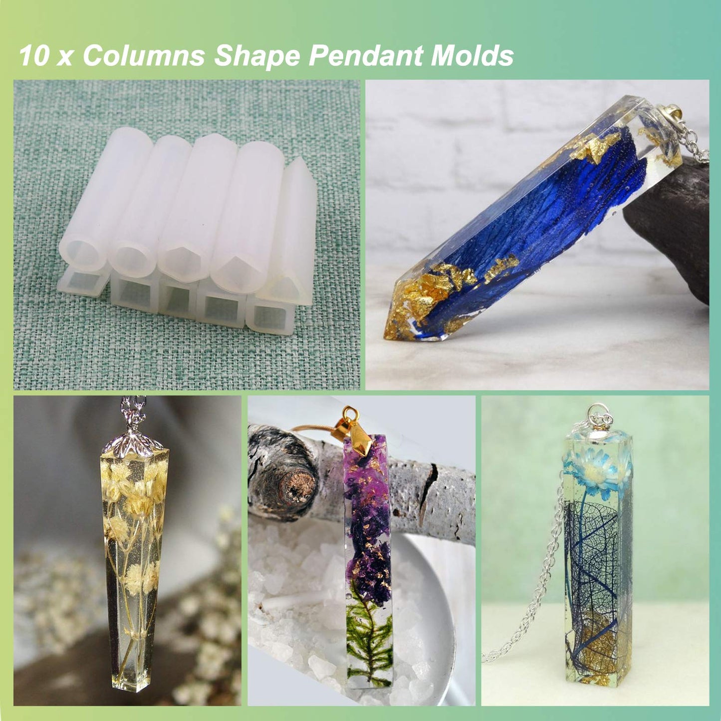 LET'S RESIN 30pcs Resin Jewelry Molds, Jewelry Molds for UV Resin, Resina Silicone Molds kit with Bracelet,Pendant,Ring for Epoxy Casting