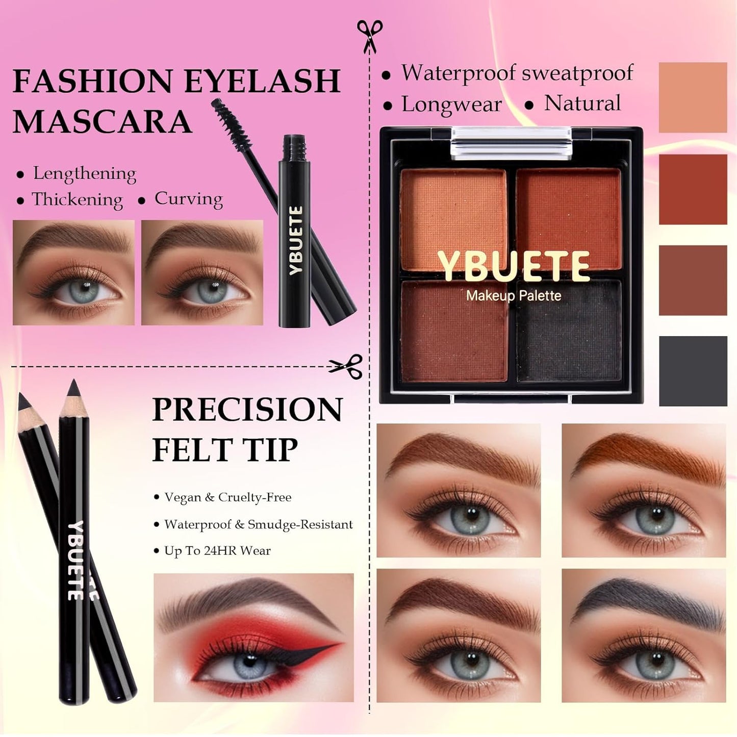 Makeup Set for Girls Teens Women, Makeup Kits for Teen, Makeup Gift Set for Beginners Teenagers, Travel Makeup Kit with Eyeshadow Blusher Contour Foundation Mascara Eyeliner Cosmetic bag
