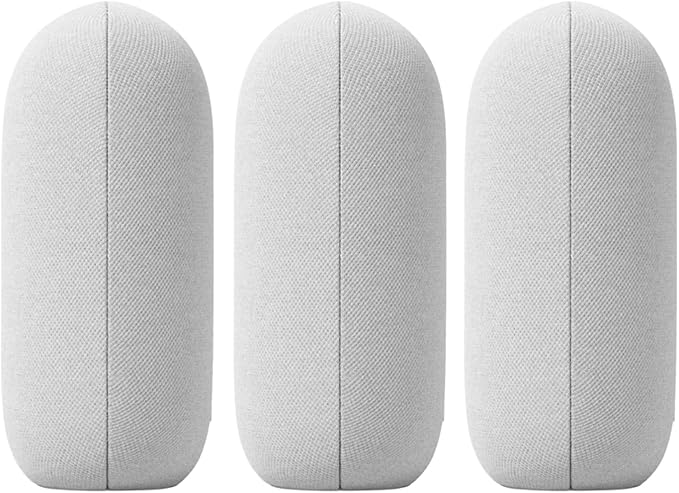 Google Nest Audio (3-Pack) Smart Speakers – Multi-Room Wireless Home Speaker Bundle with Bluetooth, Wi-Fi, Assistant, Stereo Sound, Voice Control & Smart Home Integration