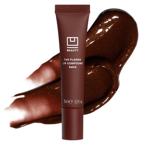 U Beauty The PLASMA Tinted Lip Compound - Anti-Aging & Anti-Wrinkle Lip Gloss, Hyaluronic Acid, Shea Butter & Peptides for Hydration & Plumping, Sable - 15 mL