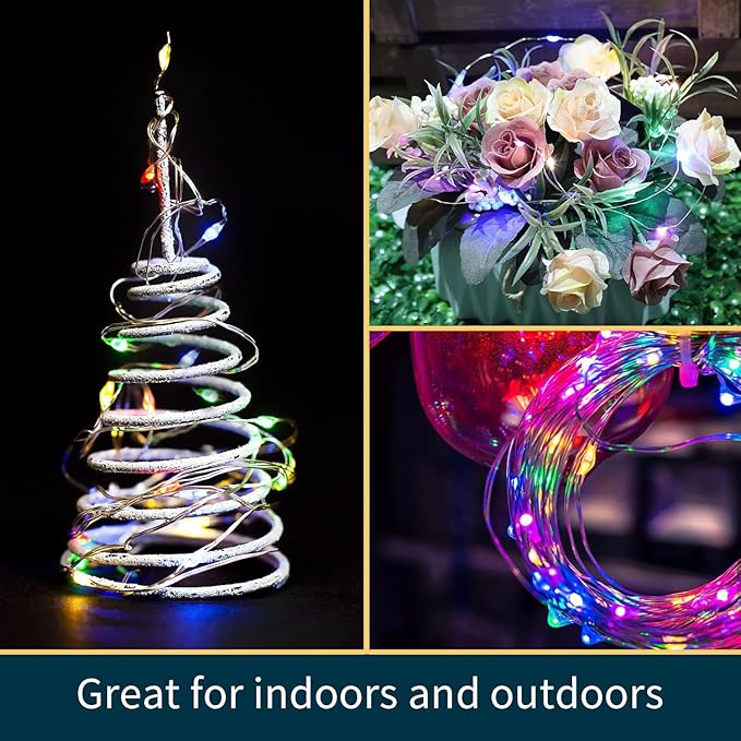 6 Pack Easter Fairy Lights Battery Operated - Easter Decor 7ft 20 LED Copper Wire Mini pastel String Light Firefly for Mason Jars DIY Crafts Christmas Wedding Party Centerpiece Table Easter Decor