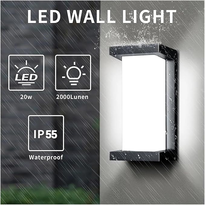 LED Wall Light, LED Wall Lamp Motion Sensor Waterproof Led Lights Wall Light Indoor Outdoor Wall Panels for Home Corridor Lighting,Modern Wall Lamp(Cold White,A NO Sensor)