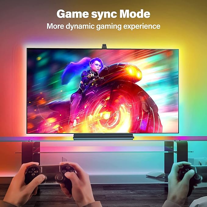 Sengled Envisual TV Led Lights(TV Sync Suppoorts Off-line), TV LED Backlights with Camera for 60-65 inch TVS, Smart Ambient WiFi RGB Lights, Works with Alexa & Google Assistant, App Control, Vision G2