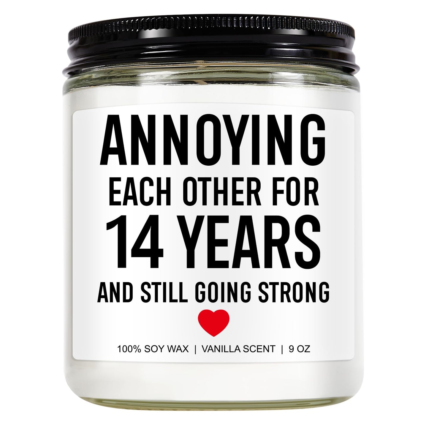 Younift Funny Scented Candle, 14 Year Anniversary, Gifts for Him, Her, 14th Anniversary, Gifts for Husband, Wife, Couple, 14 Year Wedding Anniv. Ivory Presents for Men, Women
