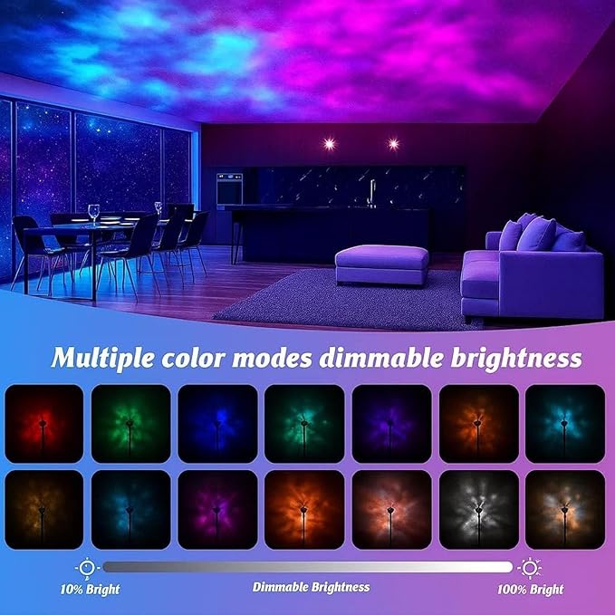 Magical Northern Lights for Your Room, Magic Northern Light, Aurora Night Light Projector with Remote Control, Color-Changing Mood Ocean Light for Home, Relaxation & Decor (3 Colors, Plug-in)
