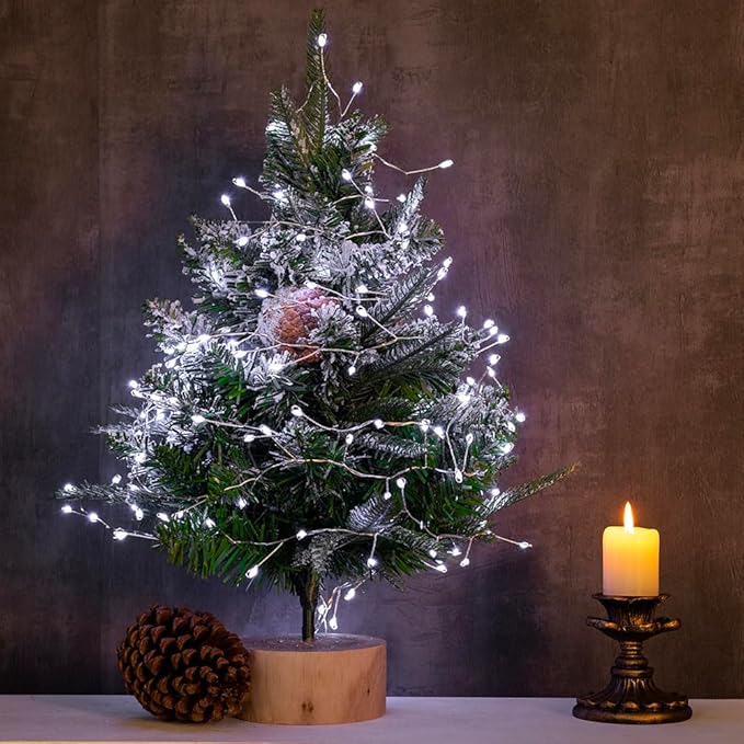 Fairy Lights Plug in, 100 Feet 1000LED Cool White Silver Wire Firecracker Firefly Lights with Remote, Waterproof Copper Wire Lights for Bedroom Wreath Window Wedding Christmas Tree Decoration
